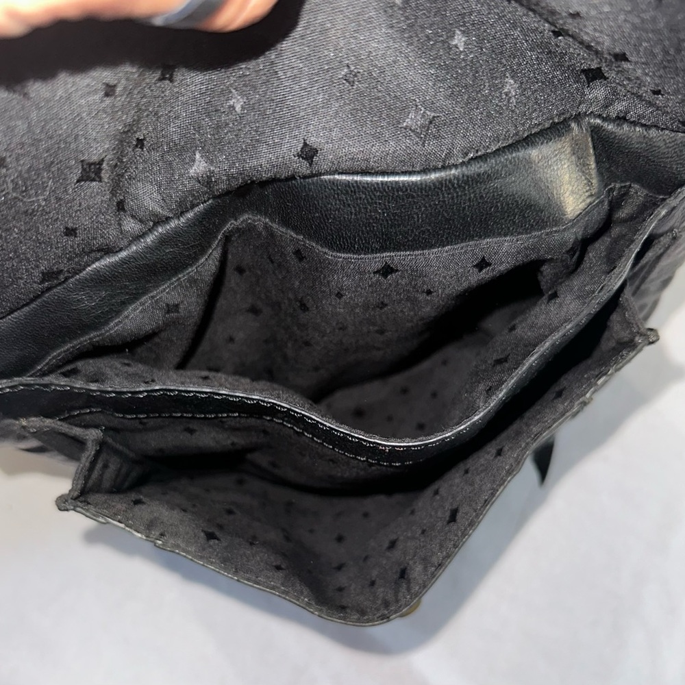 Fossil • Black Lamb Leather Stanton Crossbody Multi-Pocket Adjustable Versatile - Picture 10 of 16